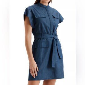 Tyler Boe Denim Blue Shirt Dress